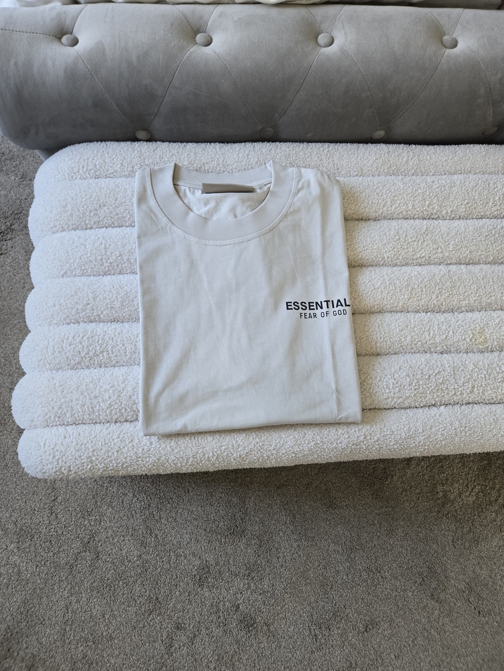 ESSENTIAL Fear of God White Logo Tee